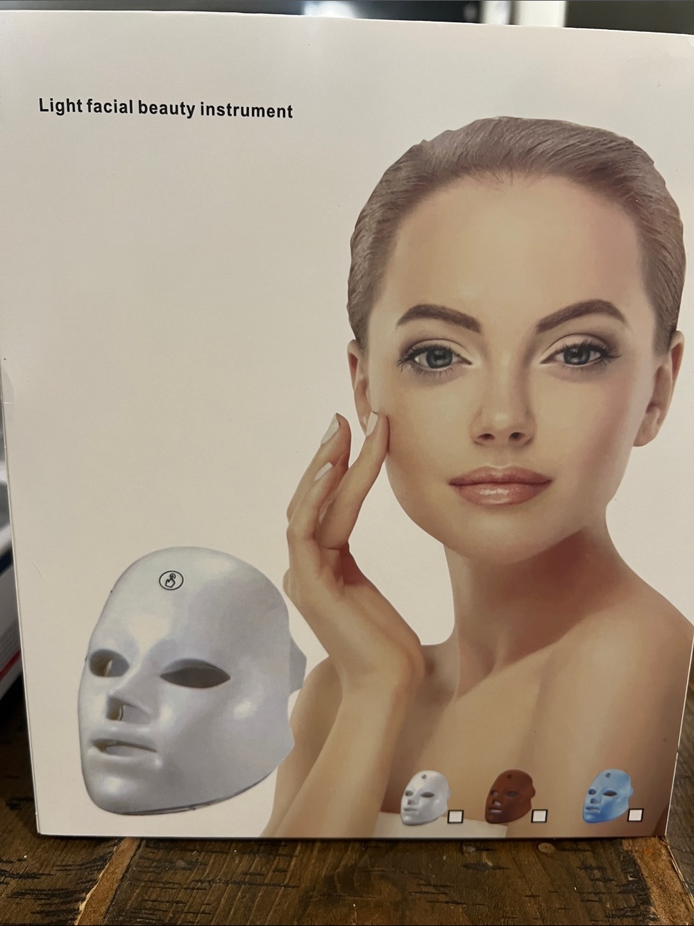 LED Light Facial Beauty Mask - White